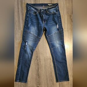 South Pole Men's Ripped Indigo Skinny Jeans
